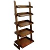 Antique Oak 1pc Ladder Shelf 5-Tier Shelf for Books Modern Style Living Room Display Shelf / Book Shelf - 2 of 4