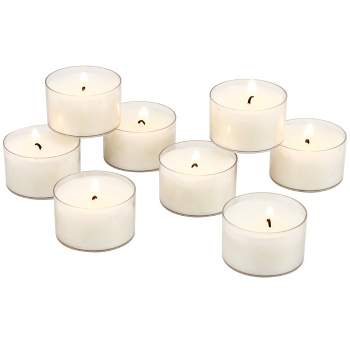  Stonebriar 100 Pack Unscented Tea Light Candles with 6-7 Hour  Extended Burn Time : Home & Kitchen