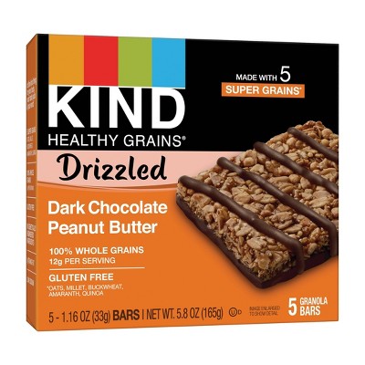 KIND Drizzled Dark Chocolate Peanut Butter - 1.16oz /5ct