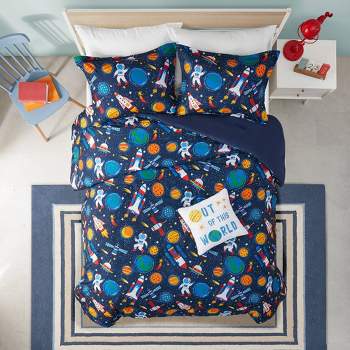 Bryson Ultra Soft Galaxy Outer Space Print Kids' Comforter Set - Mi Zone