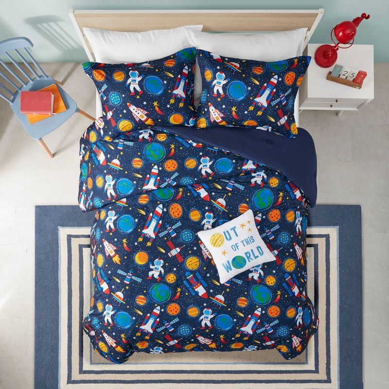 Bryson Ultra Soft Galaxy Outer Space Print Kids' Comforter Set - Mi Zone, 1 of 10