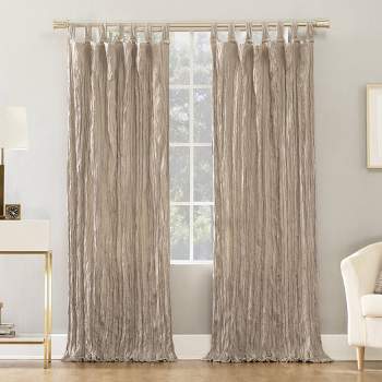 Odelia Distressed Velvet Tab Top Light Filtering Curtain Panel - No. 918