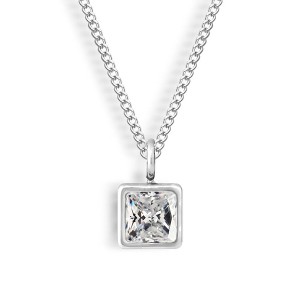 EVRY JEWELS WATERPROOF Gold or Silver Plated Faye Birthstone Necklace - 1 of 3