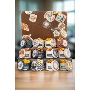 Bar Cart Snacks Gourmet Nut Gift Set – 12 Vintage-Inspired 2oz Blends – Entertaining Snack Box for Parties, Tailgates & Game Nights - 1 of 4