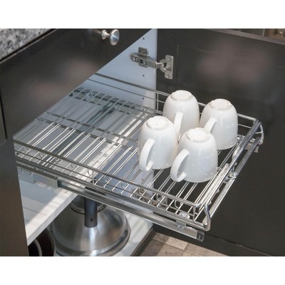 Expandable Chrome Sliding Cabinet Organizer (2 Pack)