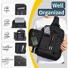 Messenger Bag for Men Canvas Sling Bag Crossbody Laptop Shoulder Bag Hiking Daypacks Casual - 3 of 4