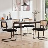SEVOBAL Set of 2 Kitchen Dining Chairs Accent Chair Mid-Century Modern Chair Armless Backrest Chairs Home Dining Room Restaurant, Black, 19"*19"*33" - 2 of 4