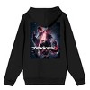 Tekken 8 Jin & Kazuya Poster Art Adult Black Long Sleeve Zip-Up Hoodie - 2 of 4