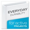 Cardinal Performer ClearVue Slant-D Ring Binder, 3 Rings, 5" Capacity, 11 x 8.5, White - 2 of 4