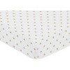 Sweet Jojo Designs Girl Baby Fitted Crib Sheet Celestial Gold and White - 3 of 4