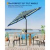 9 ft Patio Umbrella, Outdoor Table Market Umbrella with Push Button Tilt and Crank, 8 Sturdy Ribs  Waterproof - 3 of 3