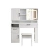 57.8" Vanity Table Set With Stool, LED Light, Adjustable Lighting, 2 Drawers, Makeup Vanity Table Set For Girl, Women Bedroom - 4 of 4