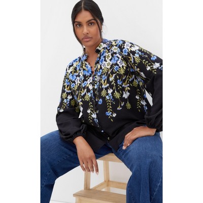 Women's Plus Size Lilliana Shirt - black | CITY CHIC