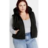 Women's Plus Size Ava Puffer Vest - black | CITY CHIC - image 2 of 4