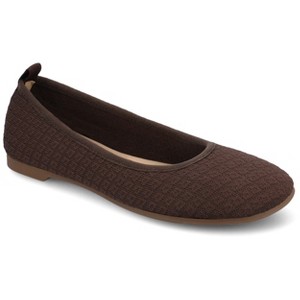 Journee Women's Aria Knit Flats - 1 of 4
