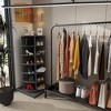 6-Tier Rotating Shoe Rack Tower Modern Free Standing Spinning Shoe Rack Round 360°Revolving Shoe Cabinet Storage Organizer - 4 of 4
