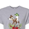 Women's - Disney - Christmas Botanical Butterfly Cropped Graphic T-Shirt - 2 of 4