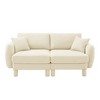 GDFStudio Serena Modern 78'' Boucle Uphostered Sectional Loveseat with Thick Cushions - 4 of 4