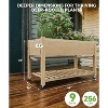 Raised Garden Bed w/Legs and Wheels, Wooden Raised Planter Box with Storage Shelf, Protective Liner, Mobile Elevated Wood Planter for Backyard, Patio - 3 of 4