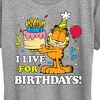 Women's - Garfield - I Live For Birthday's Short Sleeve Graphic T-Shirt - 2 of 4