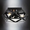 Urban Ambiance Luxury Modern Indoor Ceiling Light,  5-1/2''H x 14-5/8"W x 14-5/8''D,  Matte Black Finish, UHP4831 - 3 of 4