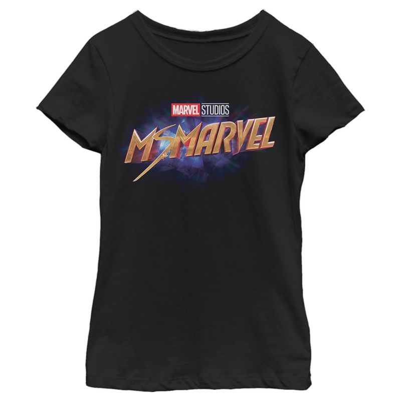 Girl's Marvel Ms. Marvel Logo T-Shirt, 1 of 5