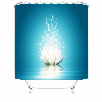 Lotus Shower Curtains for Bathroom Waterproof Fabric Bath Curtain Durable Soft Stylish Bathroom Decor 72x72 Inch