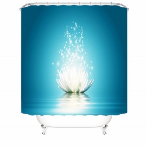 Lotus Shower Curtains for Bathroom Waterproof Fabric Bath Curtain Durable Soft Stylish Bathroom Decor 72x72 Inch - 1 of 1