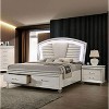 NicBex Nightstand with 2 Drawers,1pc Side Table with Pull Handle and Solid Wood Frame,Bedside Table for Bedroom,Living Room,White/Silver - 2 of 4