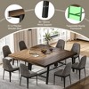 71" Large Dining Table for 8 - 10, Farmhouse Dinner Table with Adjustable Feet for Kitchen, Dining Room & Living Room，Set of 2 - 4 of 4