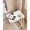 VASAGLE End Table, C Shaped TV Tray with Metal Frame Rolling Casters for Coffee Laptop Mobile Tablet, Industrial Side Table - 3 of 4