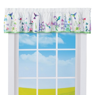 Collections Etc Blossoming Hummingbird Garden Window Valance