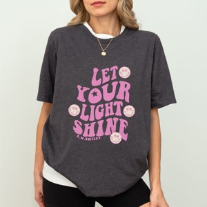 Simply Sage Market S.W.Smiley Let Your Light Shine Smiley Face Short Sleeve Tee - 1 of 4