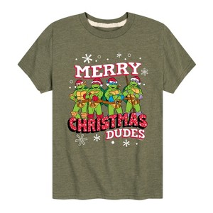 Boys' - Teenage Mutant Ninja Turtles - Merry Christmas Dude Short Sleeve Graphic T-Shirt - 1 of 4