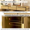 Okak Farmhouse 3-Drawer & 4-Door Sideboard Storage Cabinet for Dining Room,Living Room,Kitchen Pantry Cabinets with Open Shelves - 3 of 4