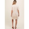 PinkBlush Cream Tiered Linen Maternity Dress - 4 of 4