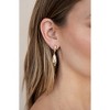 Oval Dome Double Drop Earrings - 2 of 2