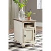 Realyn Chairside End Table White/Brown - Signature Design by Ashley: Cottage Style, Power Outlets, USB Ports - 4 of 4
