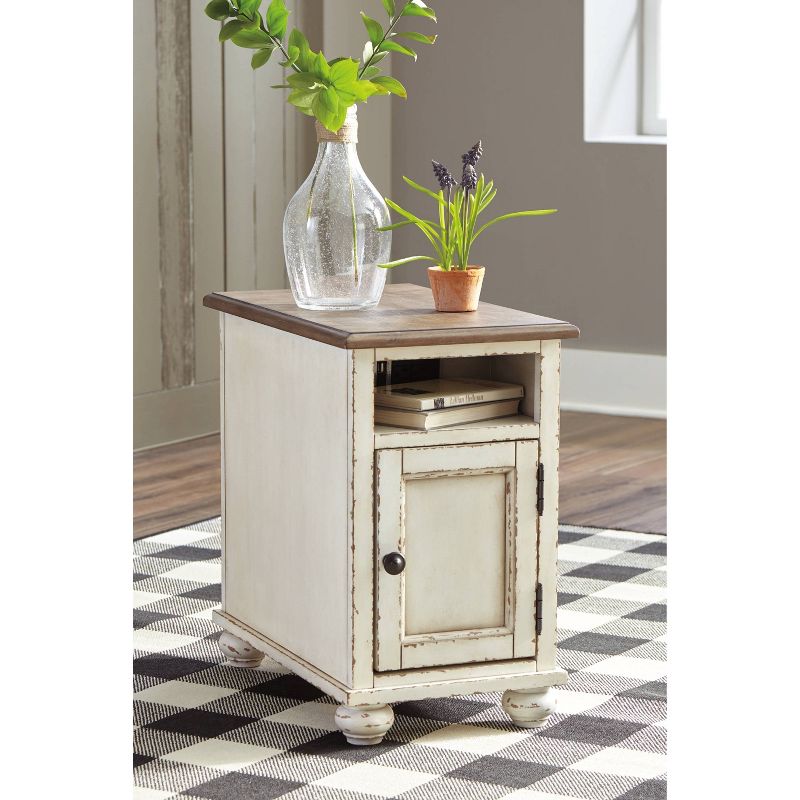Realyn Chairside End Table White/Brown - Signature Design by Ashley, 4 of 8
