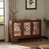 Vintage MDF Top 48 in. TV Cabinet for Living Room Mirror Door Sideboard Buffet with Adjustable Shelves - 2 of 4