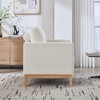 GDFStudio Acheson Modern 35.4" Wood and Fabric Upholstered Accent Chair with Two Pillows - 3 of 4