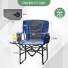GustoWave Outdoor Camping Directors Chair, Outdoor Foldable Camp Chairs, Oversized Portable Directors Chair with Side Table, Pocket - 3 of 4