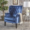 GDFStudio Wilkes Modern Velvet Upholstered Tufted Club Chair with Nailhead Accents - 2 of 4