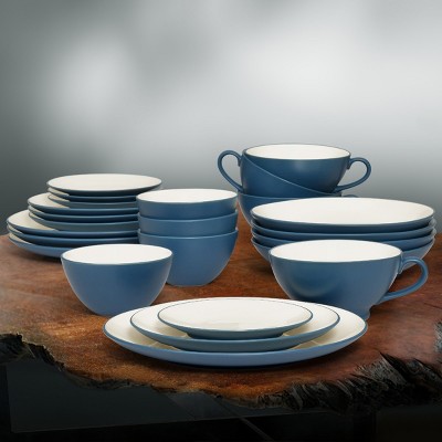 Noritake Colorwave Blue Ceramic 24-Piece Dinnerware Set
