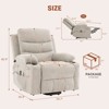 Recliner Chair, Recliner for Elderly with Heat and Massage, Stand Assist with Cup Holders, Side Pocket, USB Port, Single Sofa Seat for Living Room - 3 of 4