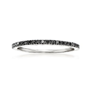 Pure Collection by Ross-Simons 0.15 ct. t.w. Black Diamond Anniversary Ring in Sterling Silver - 1 of 4