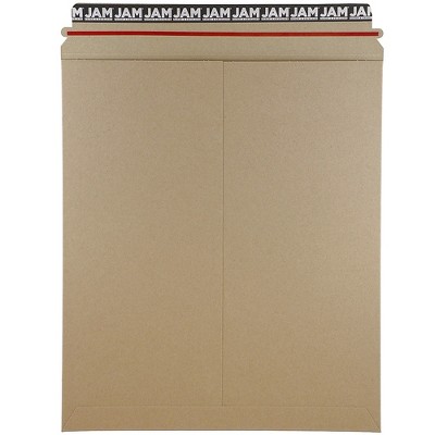 JAM Paper Stay-Flat Photo Mailer Envelopes 12.75x15 Kraft Self-Adh Closure 8866645B
