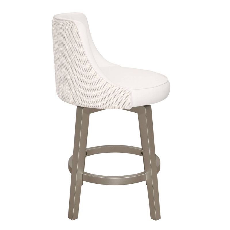 Stonebrooke Wood and Upholstered Swivel Counter Height Barstool Champagne - Hillsdale Furniture, 5 of 15