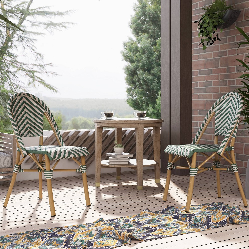 Benton 2pk Counter Height Chairs - Green - miBasics