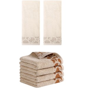 REGALWOVEN Cotton Jacquard Soft Absorbent Hand Towel for Bathroom Home 13" x 29" - 1 of 4